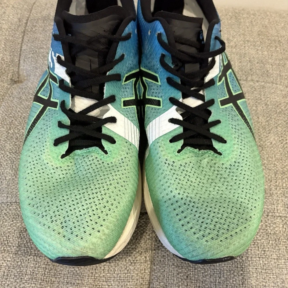 ASICS Men's MagicSpeed2Ekiden Running Shoe Sz11 Rare Discontinued BlueGreenBlack - Picture 3 of 8